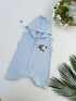 Waffle Knit Hooded Sleeveless Romper