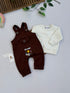 Little Astronaut Printed 2 Pcs Dungaree Set