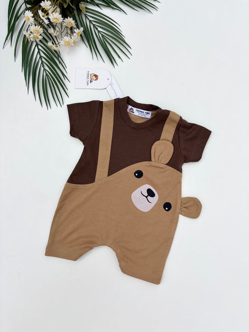 Caramel Bear Cut & Sew Romper