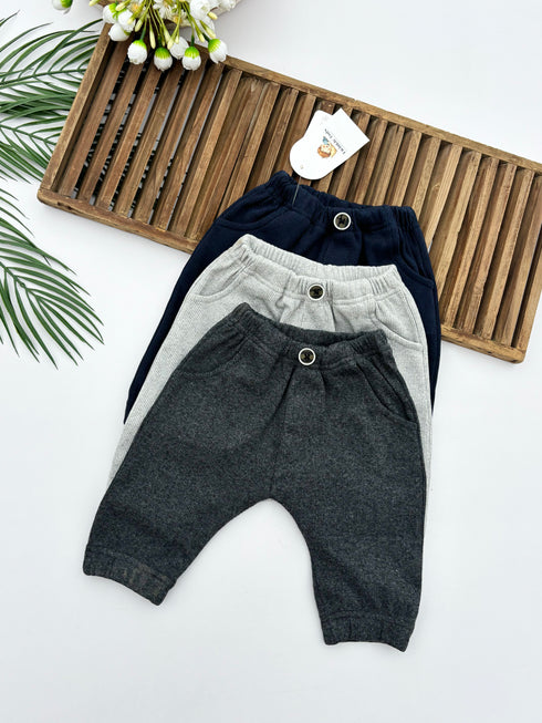 Ribbed Pants Pack of 3 (Light Grey,Navy,Charcoal Grey)
