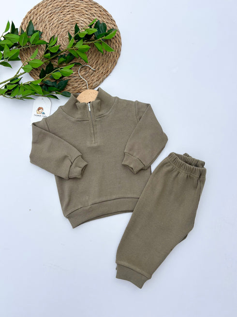 Ribbed HalfZipper Set (M-002)