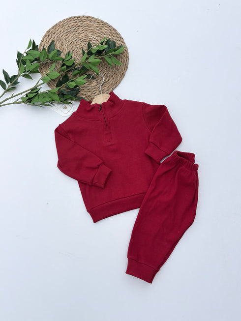 Ribbed HalfZipper Set (M-012)