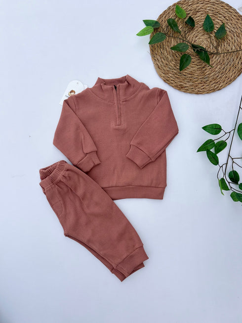 Ribbed HalfZipper Set (M-008)