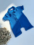 Royal Blue Waffle Knit Sleepsuit