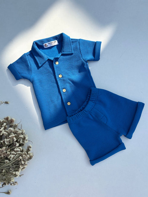 Royal Blue Waffle Knit Co-ord Set