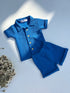 Royal Blue Waffle Knit Co-ord Set