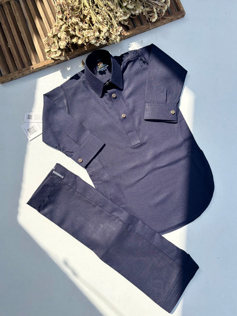 Plum Blended Kameez Shalwar