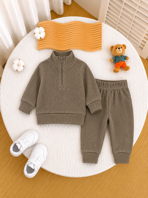 Ribbed HalfZipper Set (M-002)