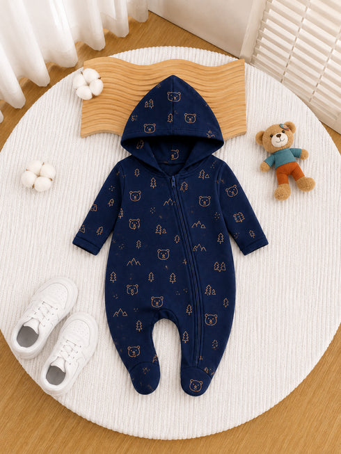 Little Bear Forest Footed Sleepsuit