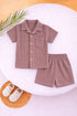 Clay Pink Thermal Mesh Co-ord Set