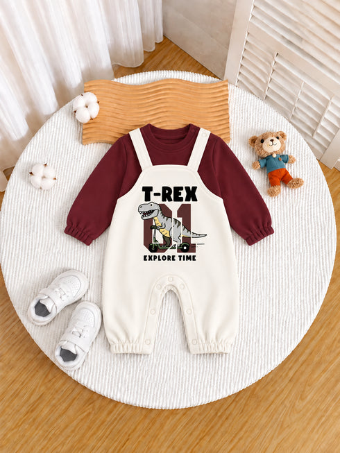 T-Rex Explorer Dungaree Romper