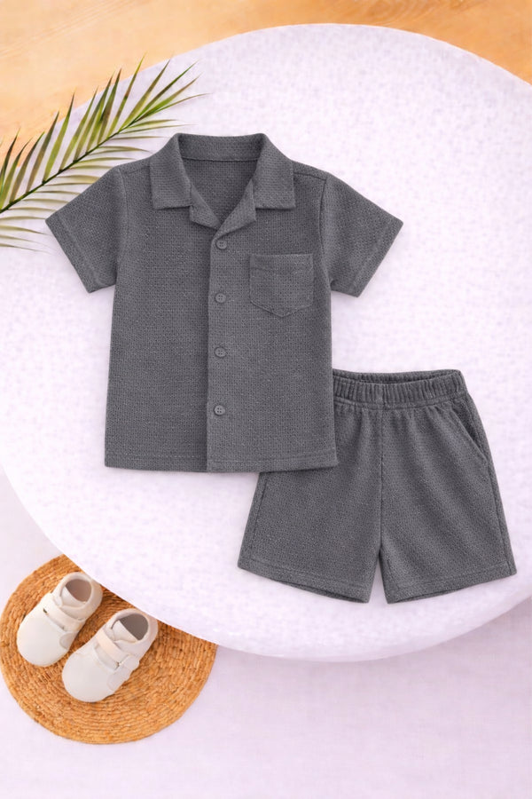 Charcoal Thermal Mesh Co-ord Set