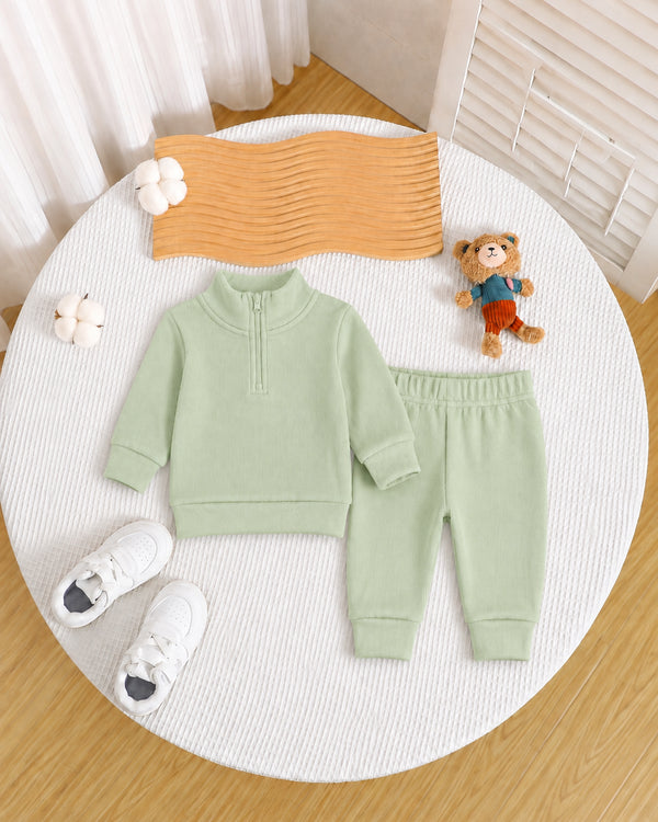 Ribbed HalfZipper Set (M-006)