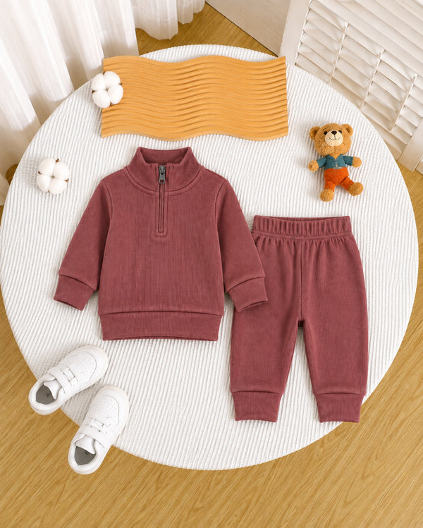 Ribbed HalfZipper Set (M-008)