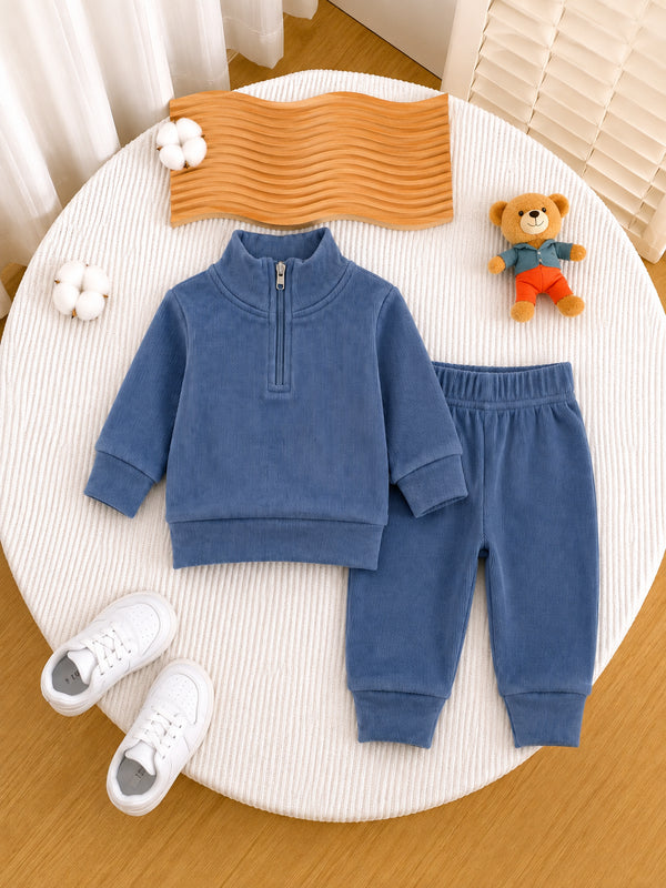 Ribbed HalfZipper Set (M-009)