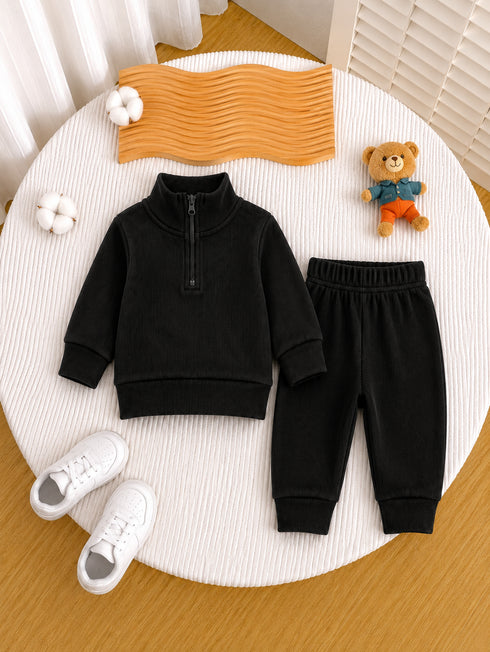 Ribbed HalfZipper Set (M-015)
