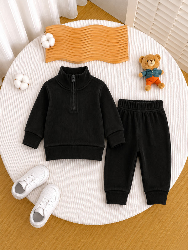 Ribbed HalfZipper Set (M-015)