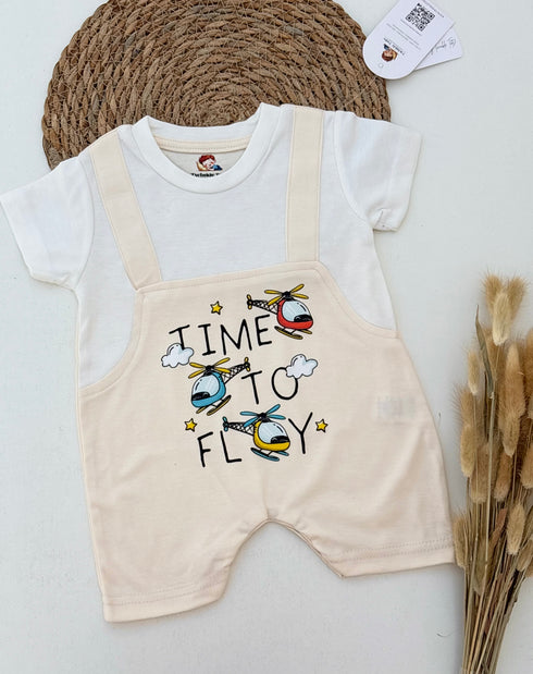 Time to Fly Dungree Romper