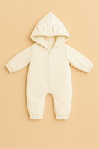 Cream Hooded Sleepsuit