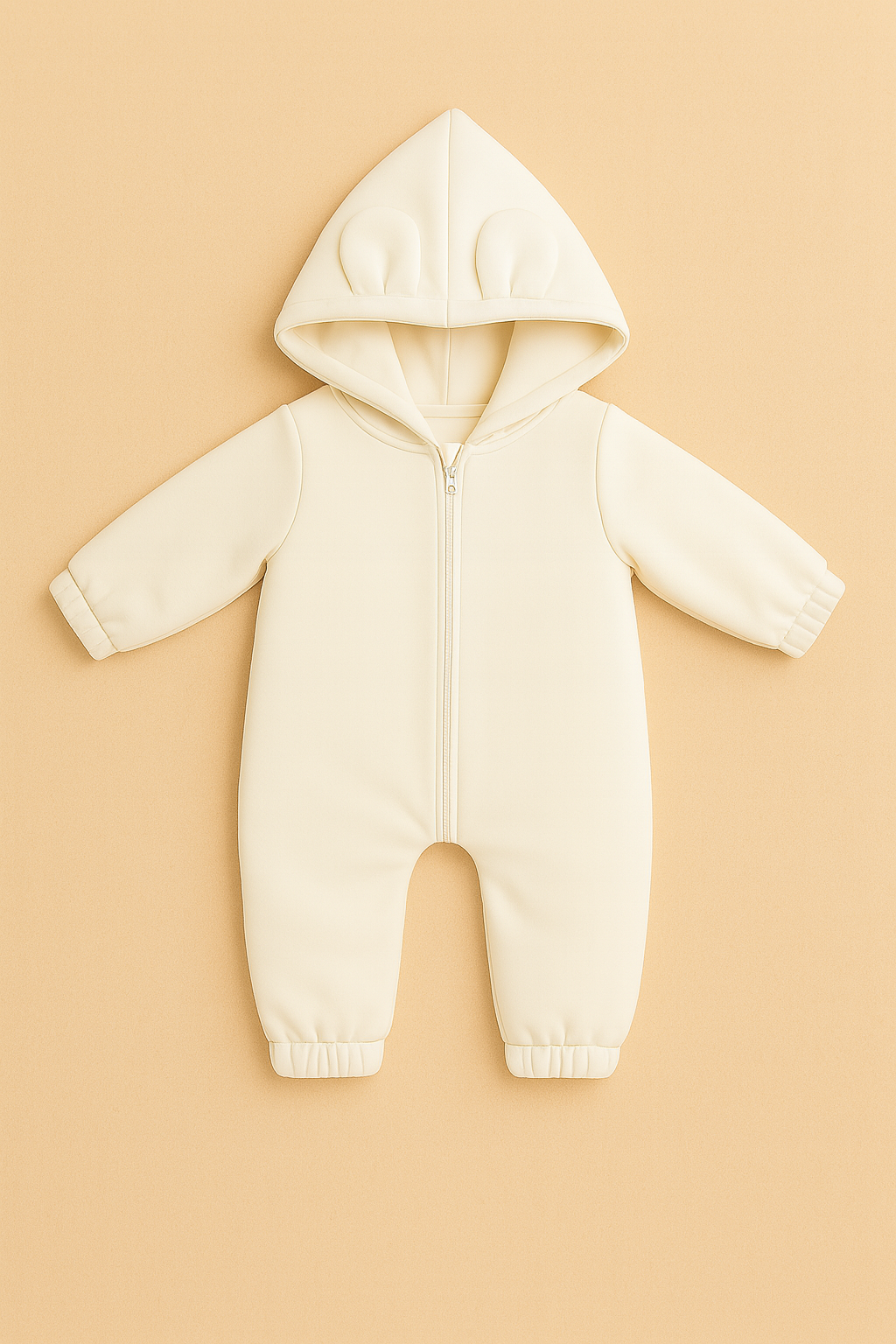 Cream Hooded Sleepsuit