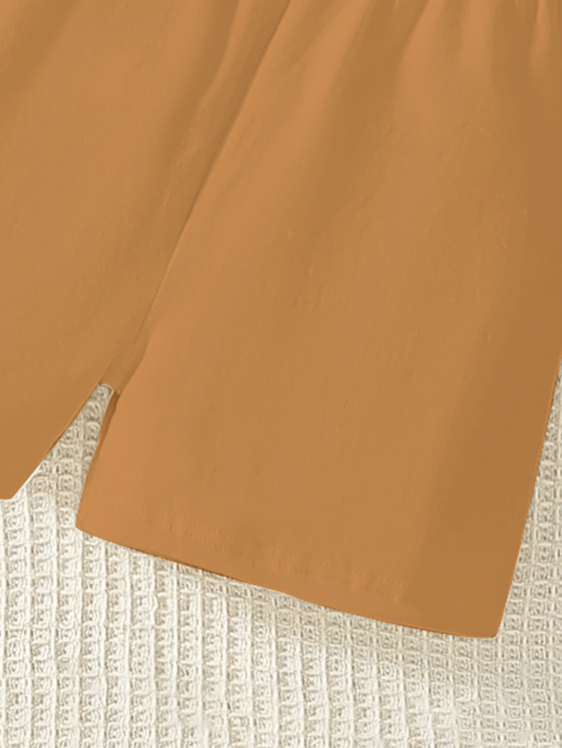 Pluto Cartoon Tee & Brown Short Set