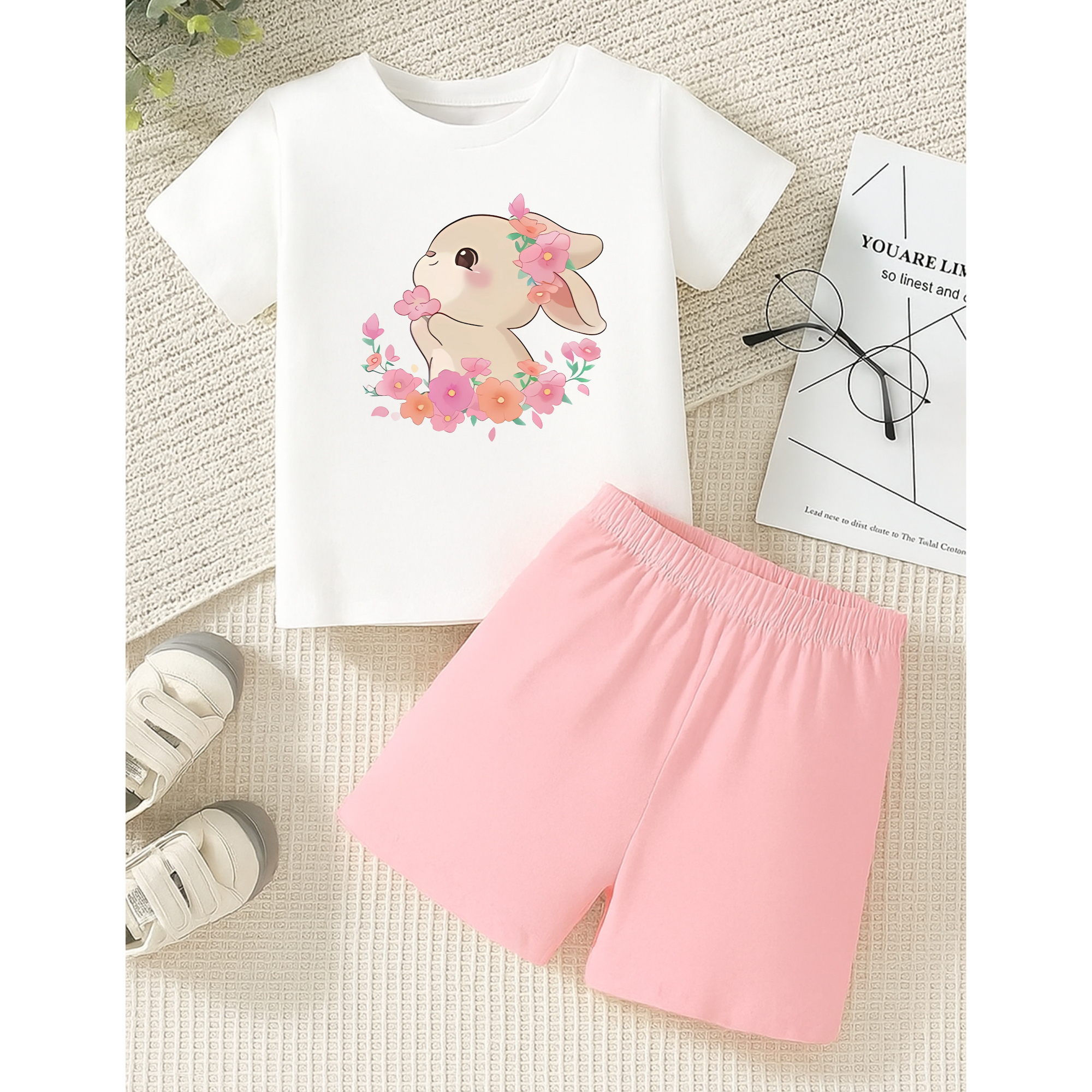 Floral Bunny short set