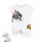 Tom & Jerry Printed Romper (White)