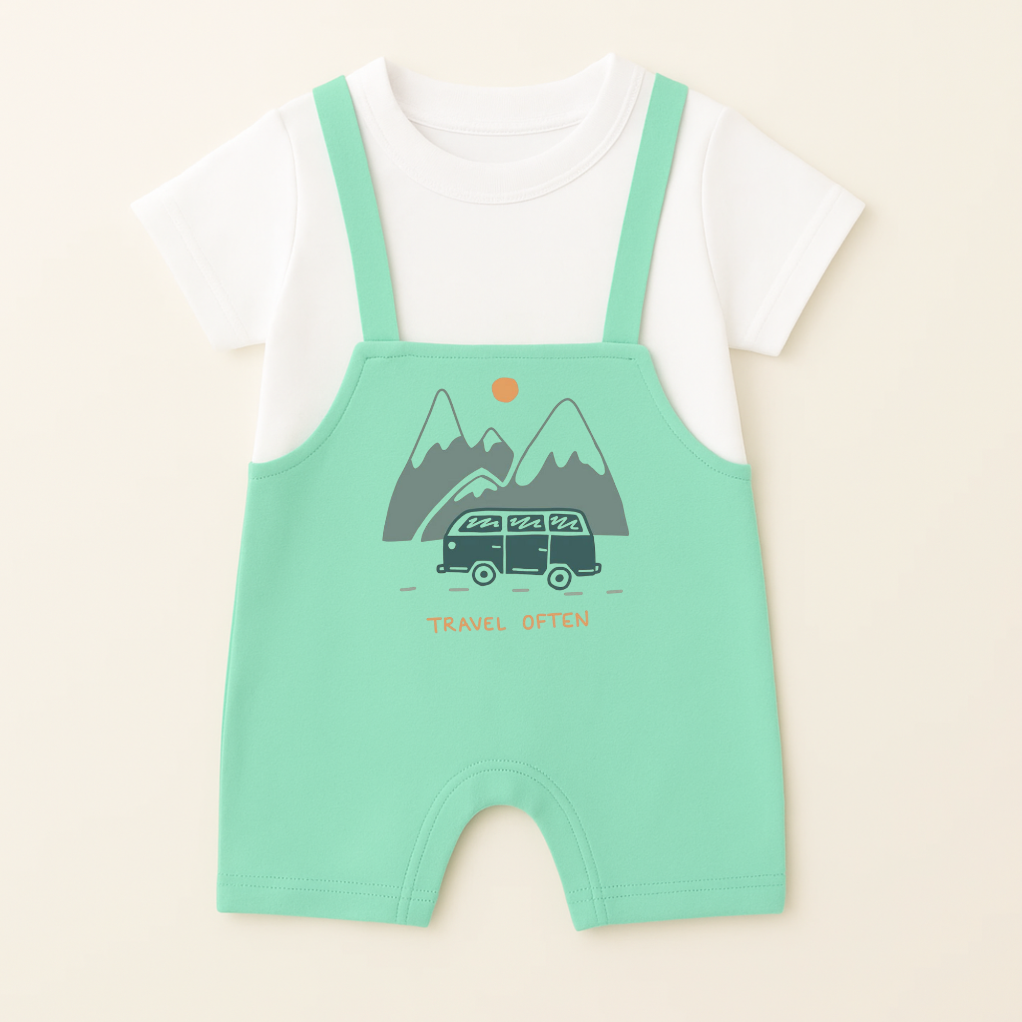 Travel Often Dungaree Romper