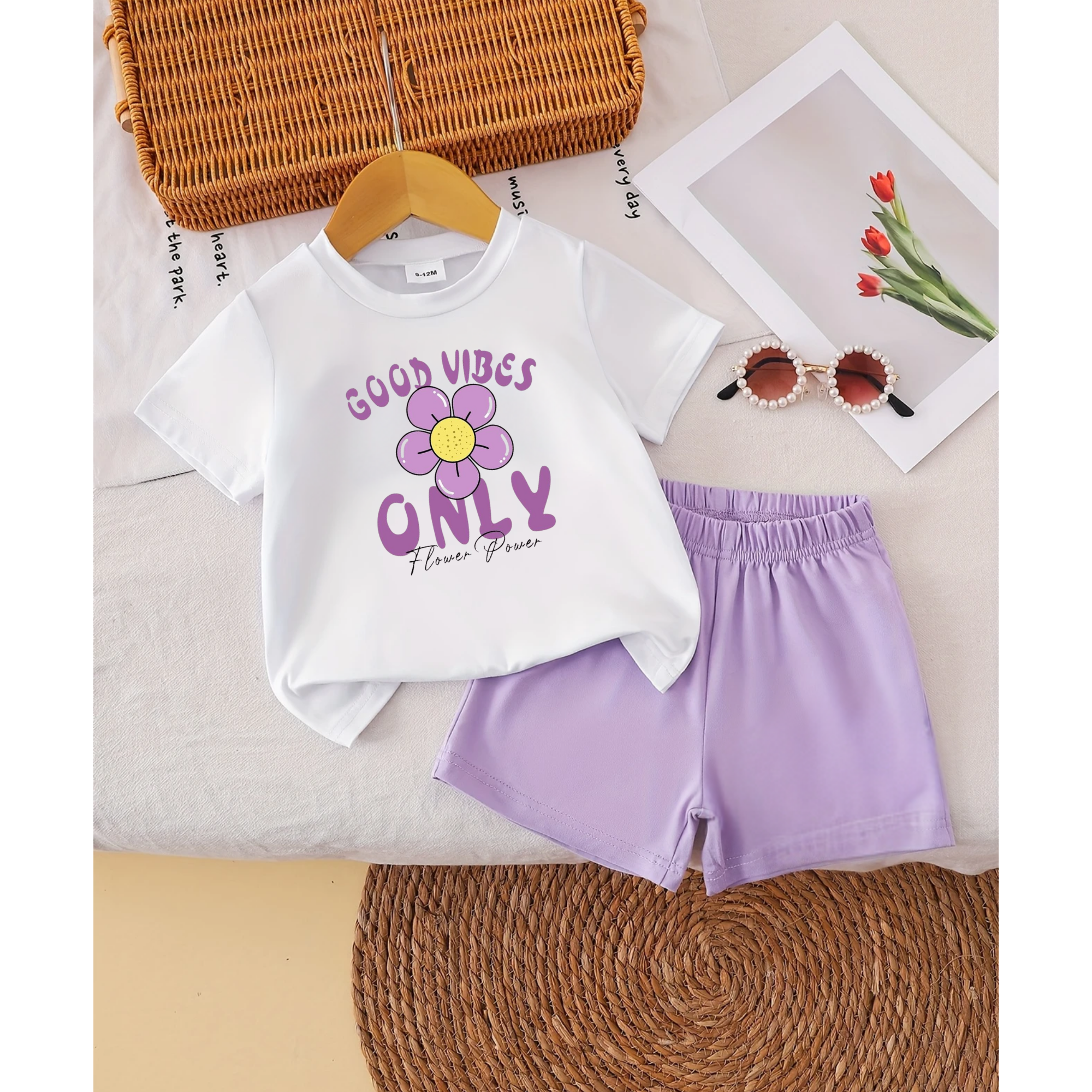 Good Vibes Printed Short Set