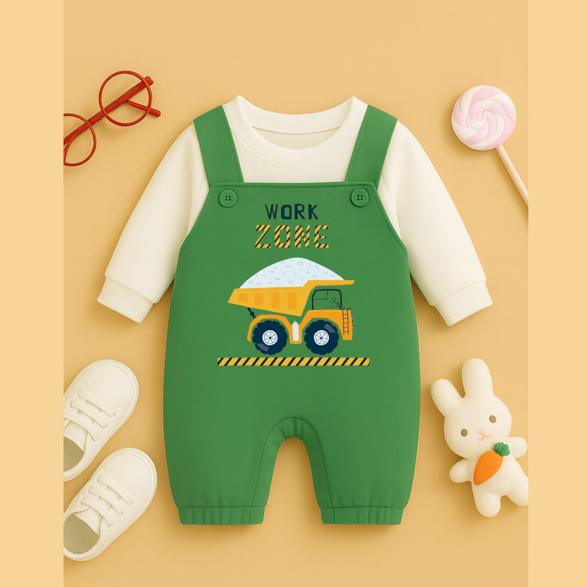 Work Zone Winter Dungaree Romper