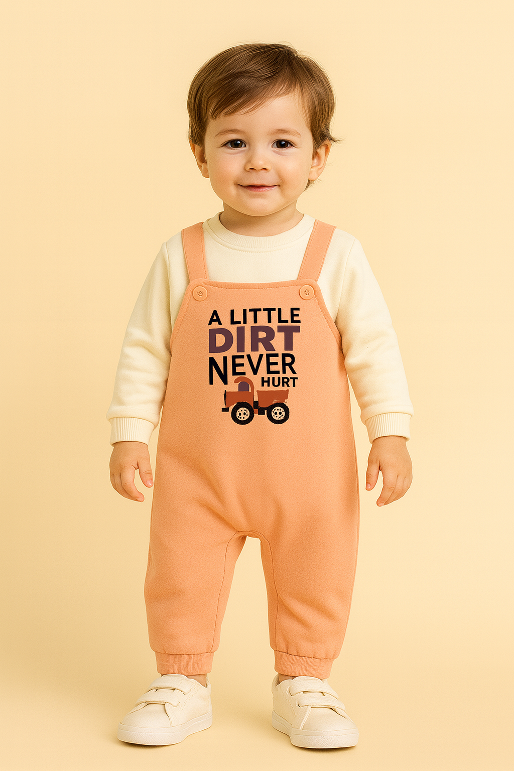 Little Dirt Winter Dungaree Romper