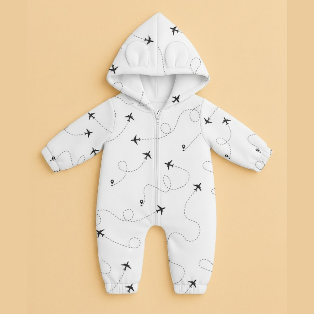 Tiny Traveler Hooded Sleepsuit