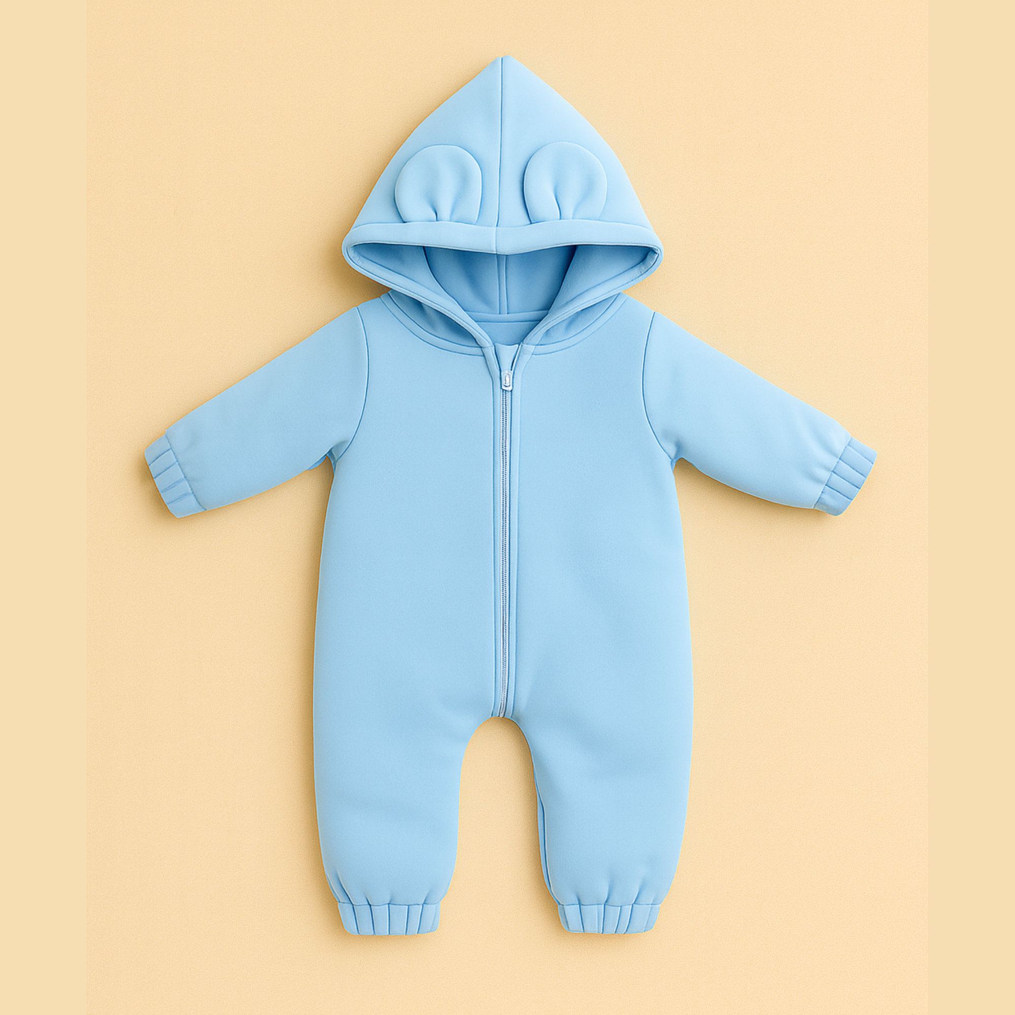 Sky Blue Hooded Sleepsuit