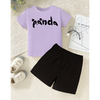 Lilac Panda Short Set