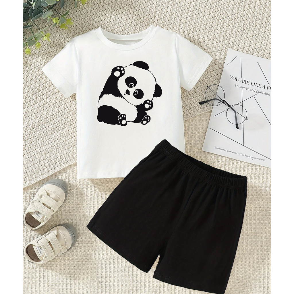 Panda Printed Short Set