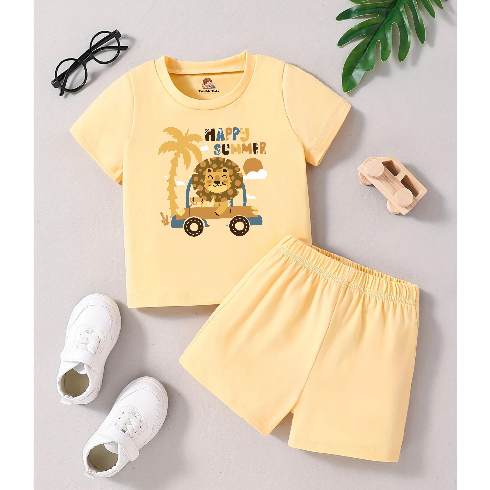 Happy Summer Short set (Fawn)