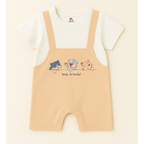 Best Friend Dungaree Romper (Peach)