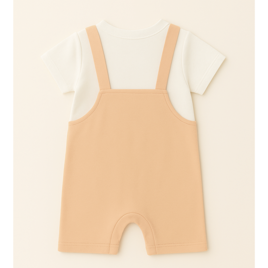 Best Friend Dungaree Romper (Peach)