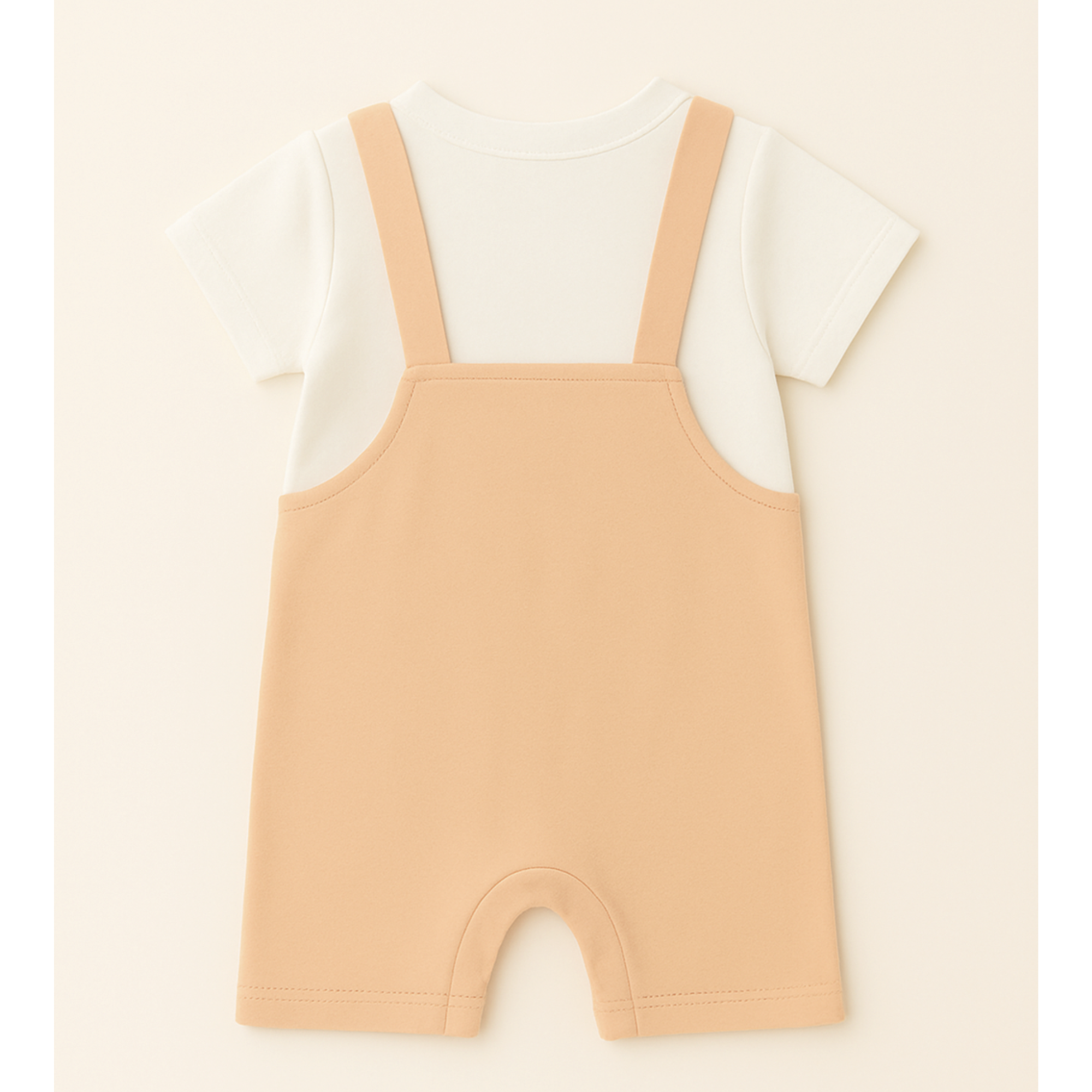 Best Friend Dungaree Romper (Peach)