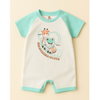 Rollercoaster Mint And White Romper