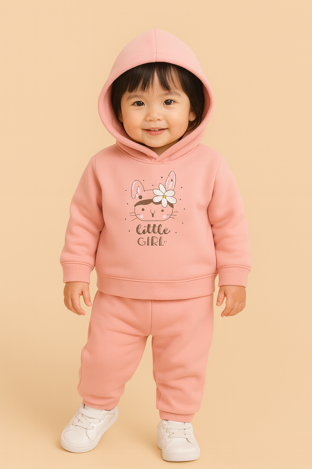 Floral Bunny Hoodie Set