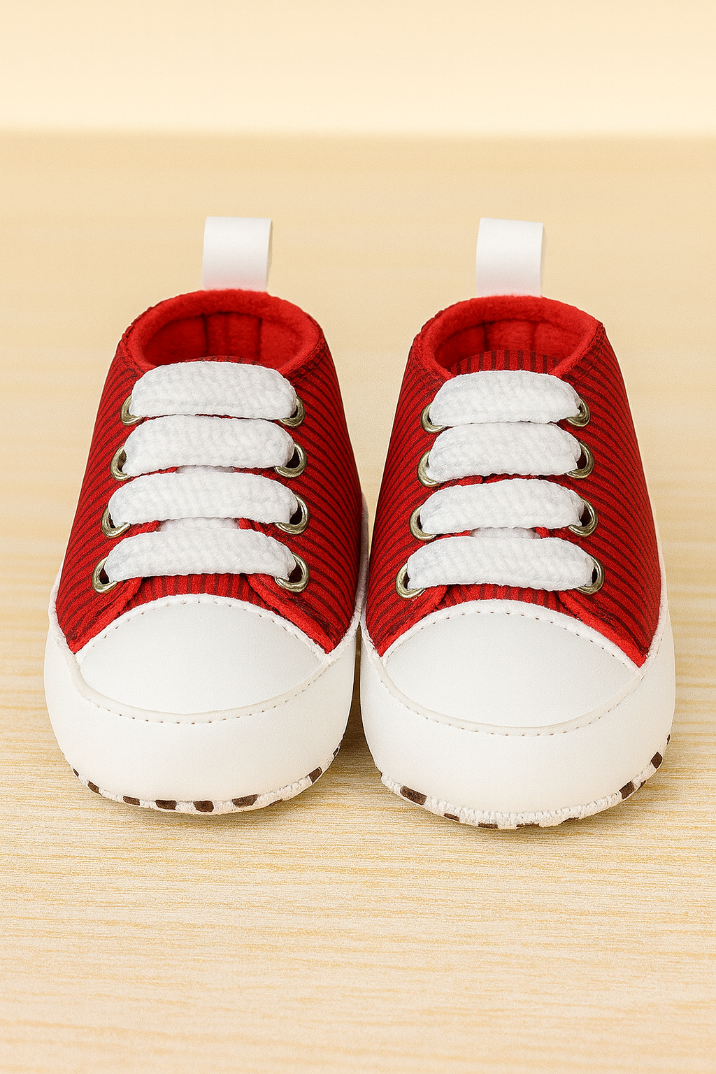 Red Canvas Baby Sneakers (Imported)