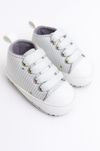White Canvas Baby Sneakers (Imported)