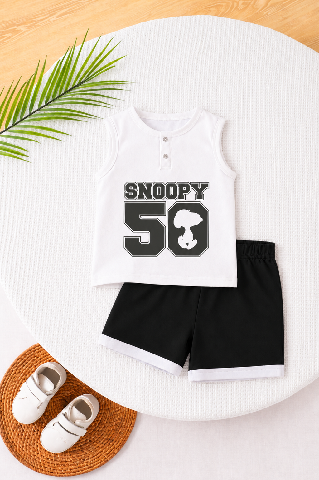 Snoopy League Henley Sando Set | Twinkle Tods