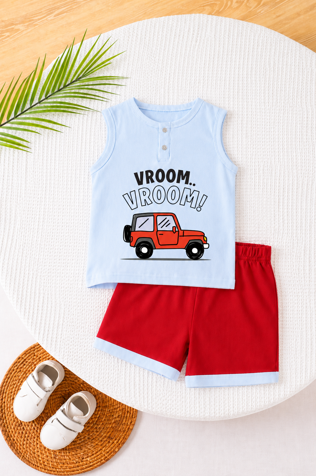 Vroom Rider Henley Sando Set | Twinkle Tods