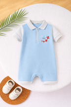 Airplane Adventure Polo Zip Romper