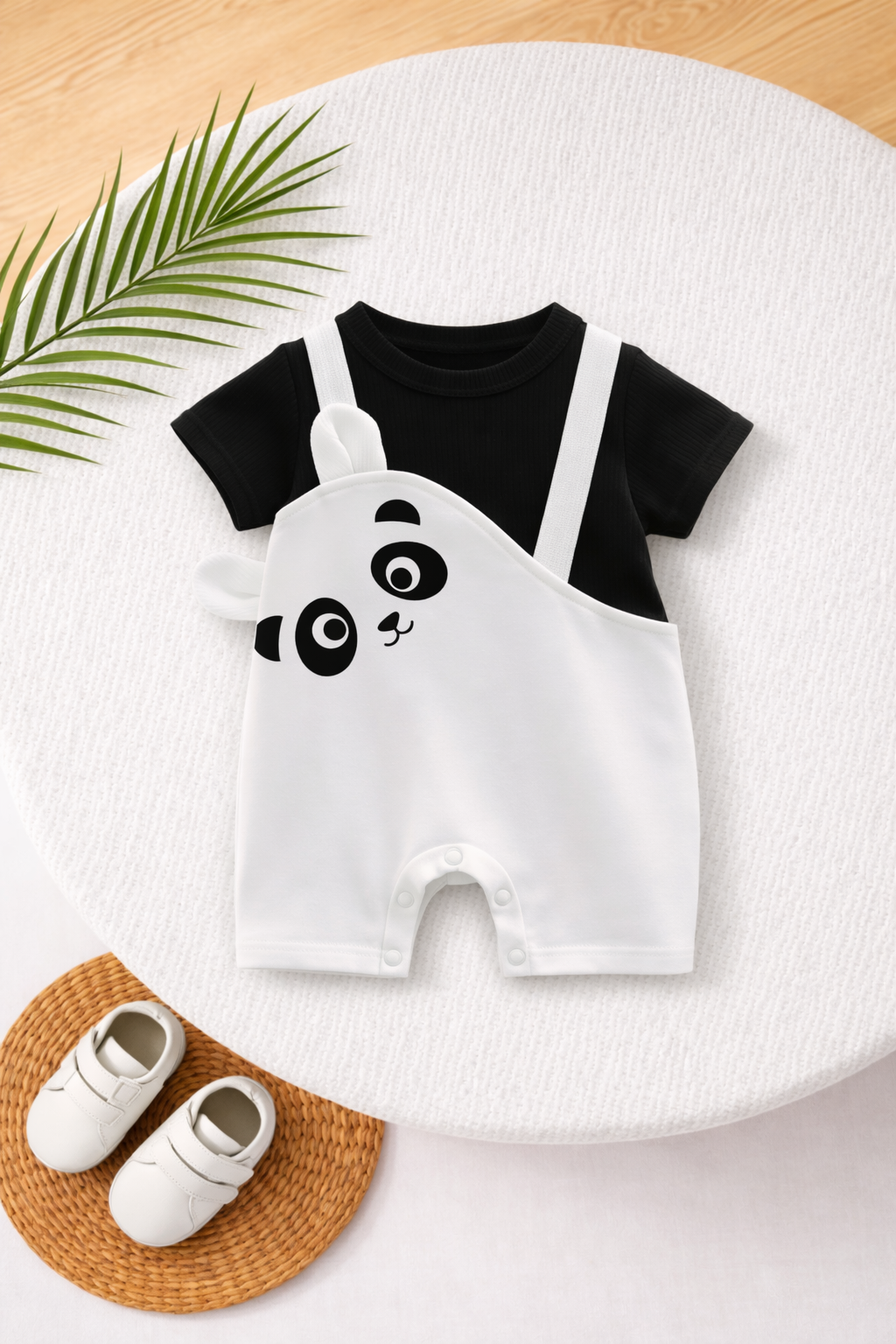 Cuddly Panda Cut & Sew Romper