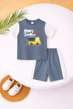 Awe-Somo Printed Short Set