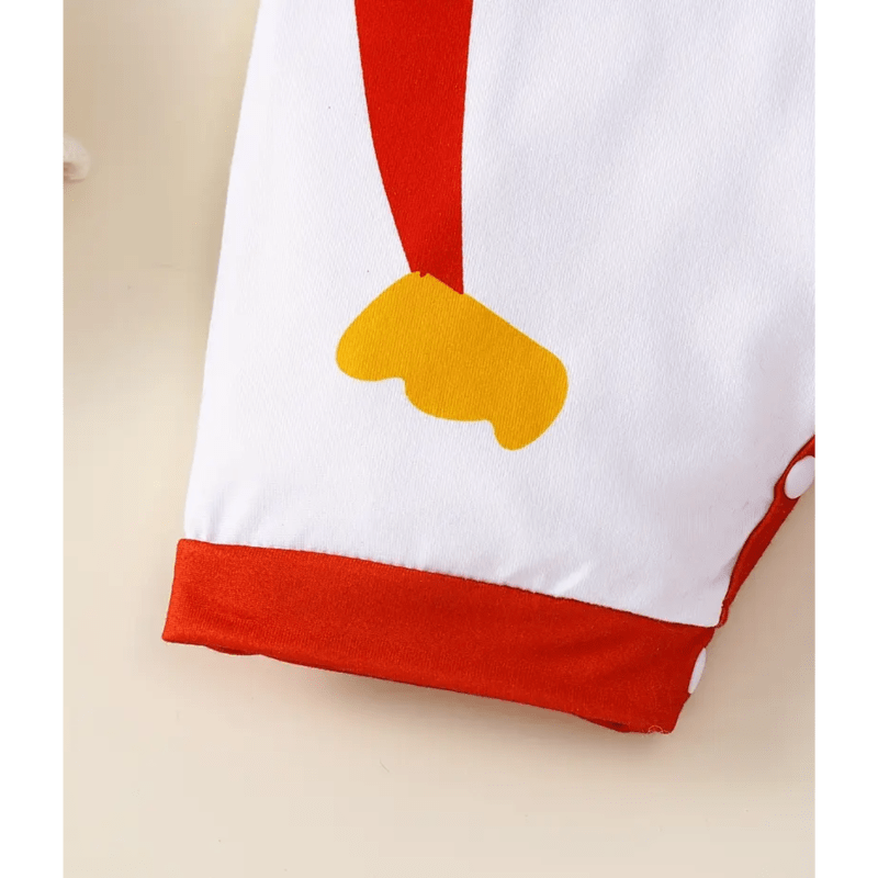 Penguin Printed Romper (Red)