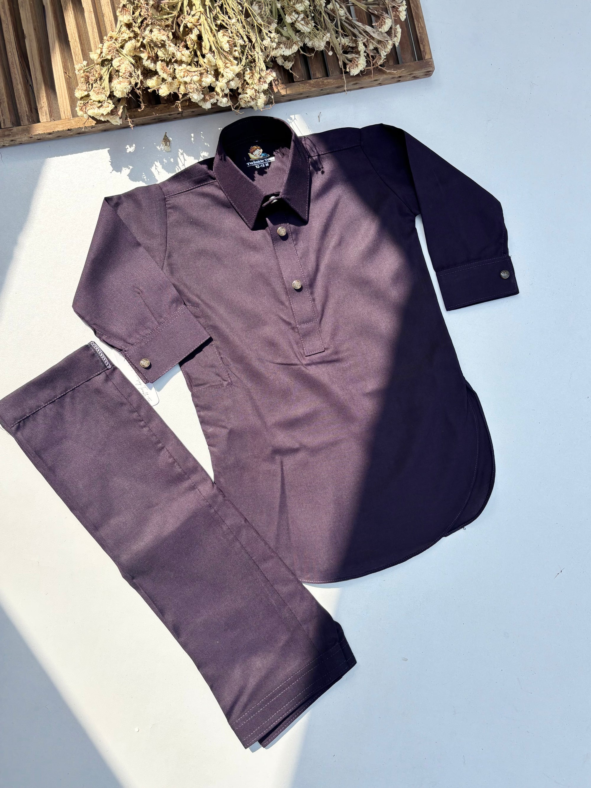 Maroon Blended Kameez Shalwar